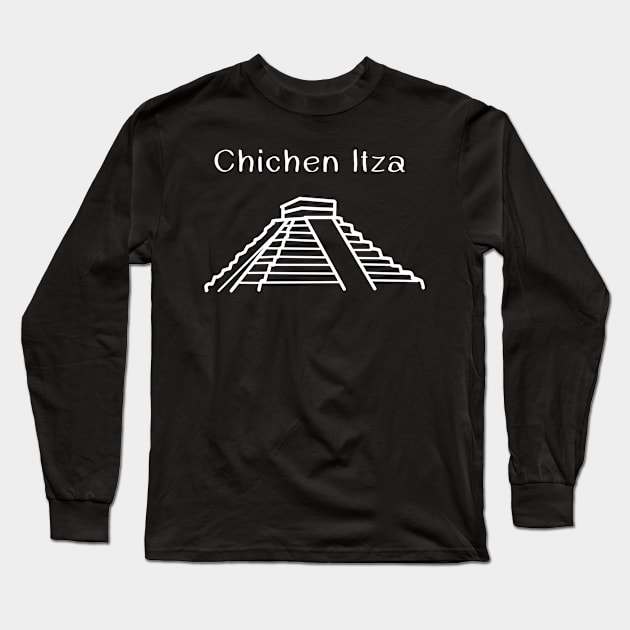 mexico travel Chichen Itza shirt Long Sleeve T-Shirt by beautifulhandmadeart